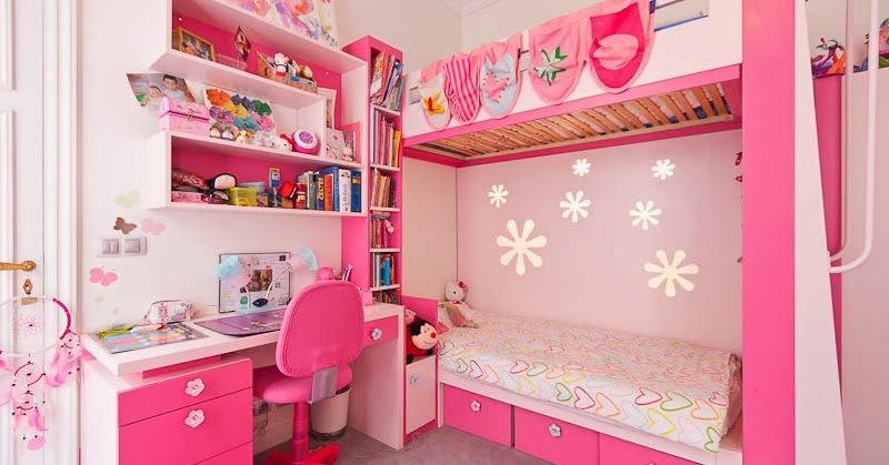 Dormitorio color rosa para dos niñas - Ideas para decorar dormitorios