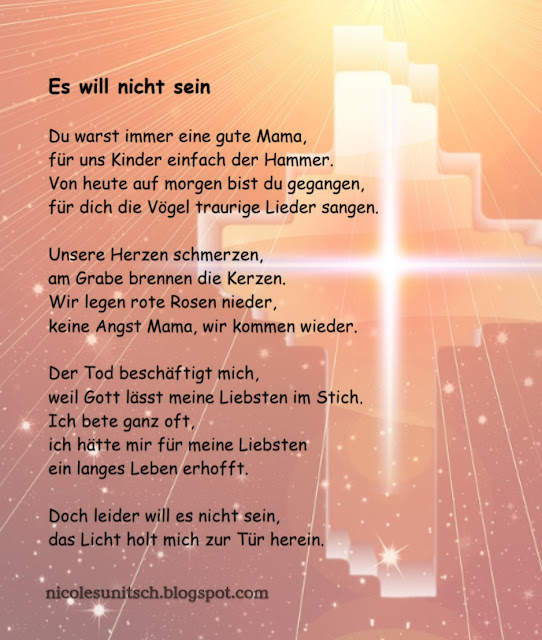 Gedichte Von Nicole Sunitsch Autorin Es Will Nicht Sein