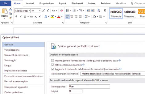 Pannello opzioni Word: come personalizzare le opzioni