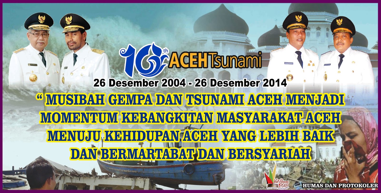 Baliho 10 Tahun Peringatan Tsunami Kab Bireuen