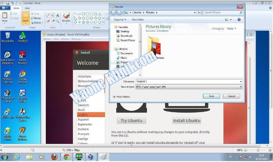 Cara Capture / Print Screen di VirtualBox Belajar Komputer & Jaringan