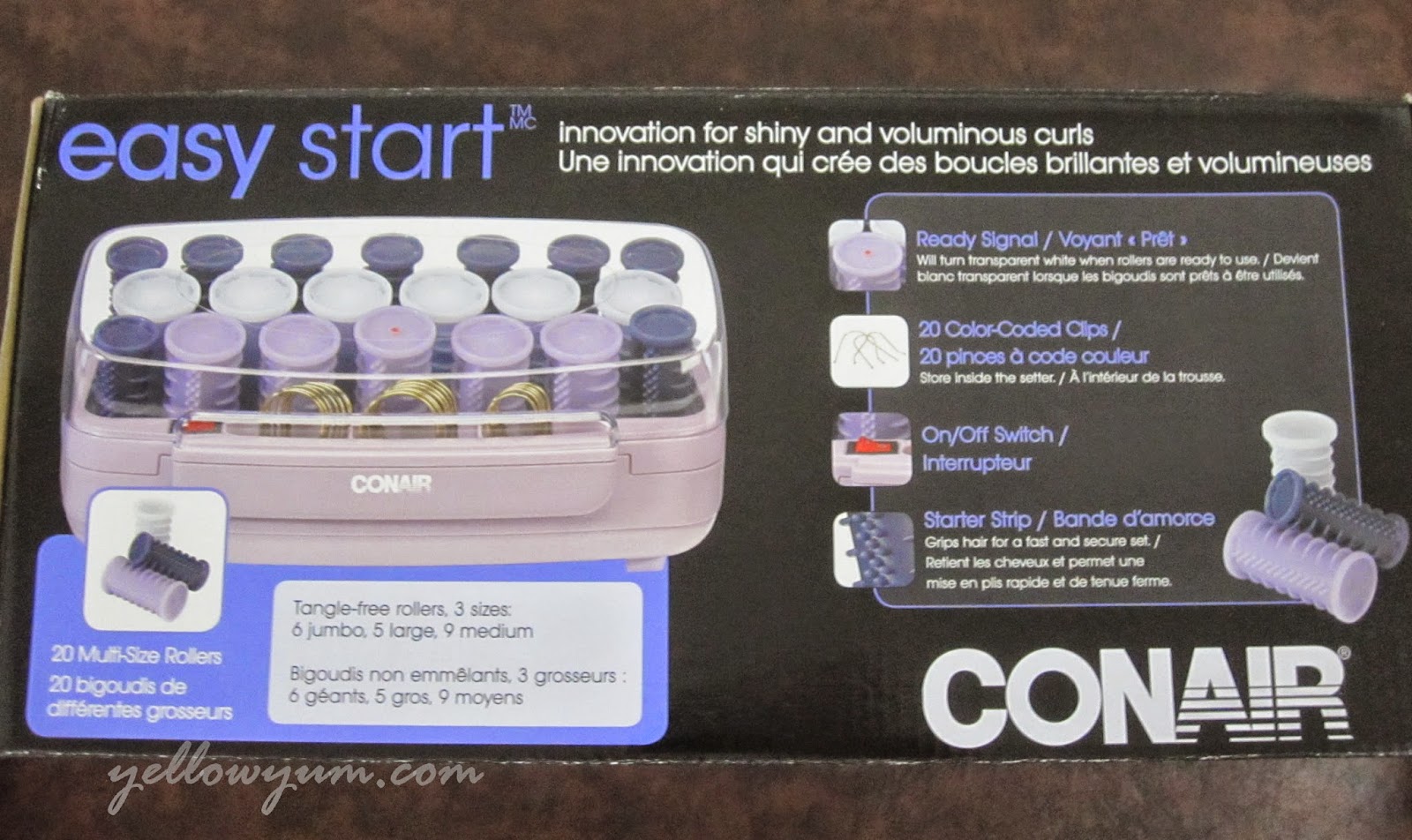 Conair Easy Start Hot Rollers | Yellow Yum