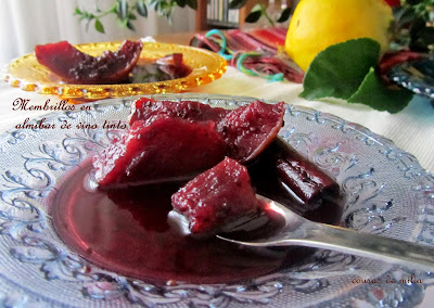 Membrillo en almíbar de vino tinto