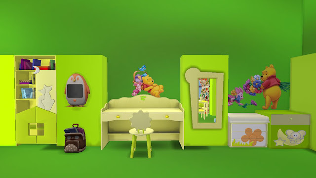 sims 4 cc modern kids room furniture set