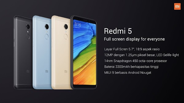 Xiaomi Redmi 5 dan Redmi 5 Pro Melenggang di Indonesia