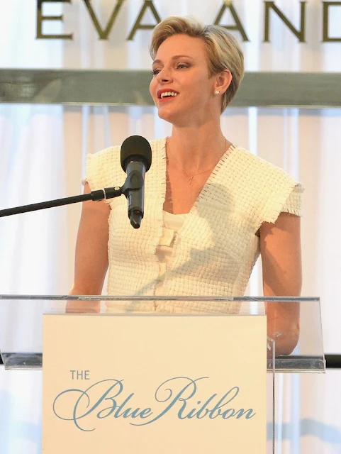 Princess Charlene of Monaco attends the Blue Ribbon of the Los Angeles Music Center honoring Princess Charlene of Monaco at Grand Hall