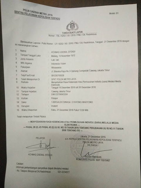 Melalui Cuitannya, Dwi Estiningsih Dilaporkan ke Polisi Terkait Kritikan Pahlawan Kafir Melalui Cuitannya, Dwi Estiningsih Dilaporkan ke Polisi Terkait Kritikan Pahlawan Kafir