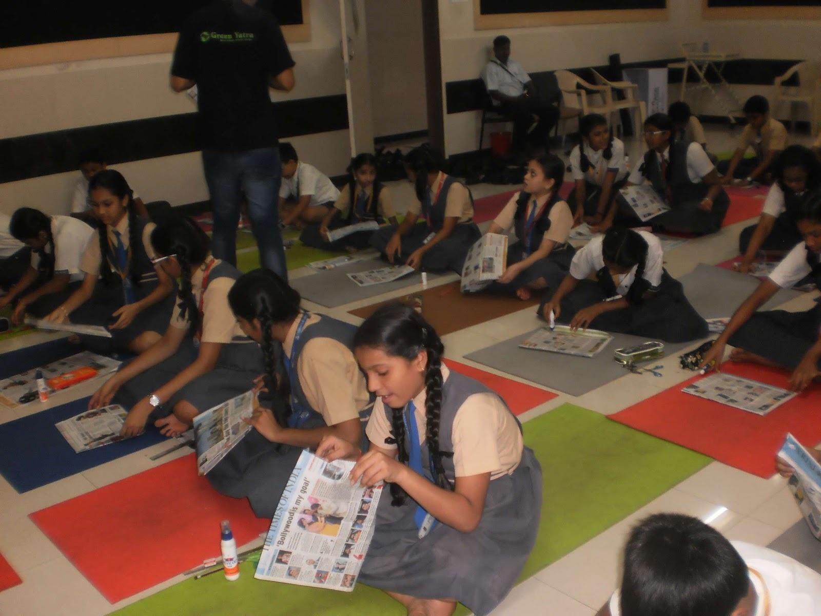 Paper bag making Children's Academy Group of Schools,Malad