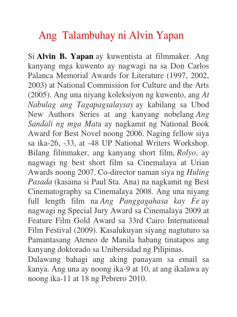 ang aking talambuhay - philippin news collections