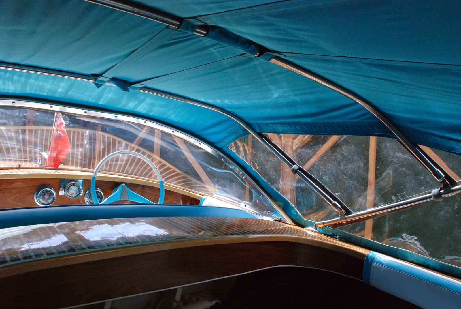 my wooden speed boat build Boat canopy