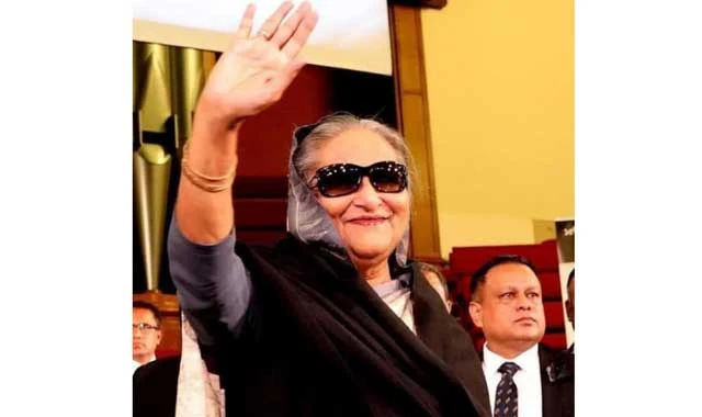 Sheikh Hasina in London after eye surgery