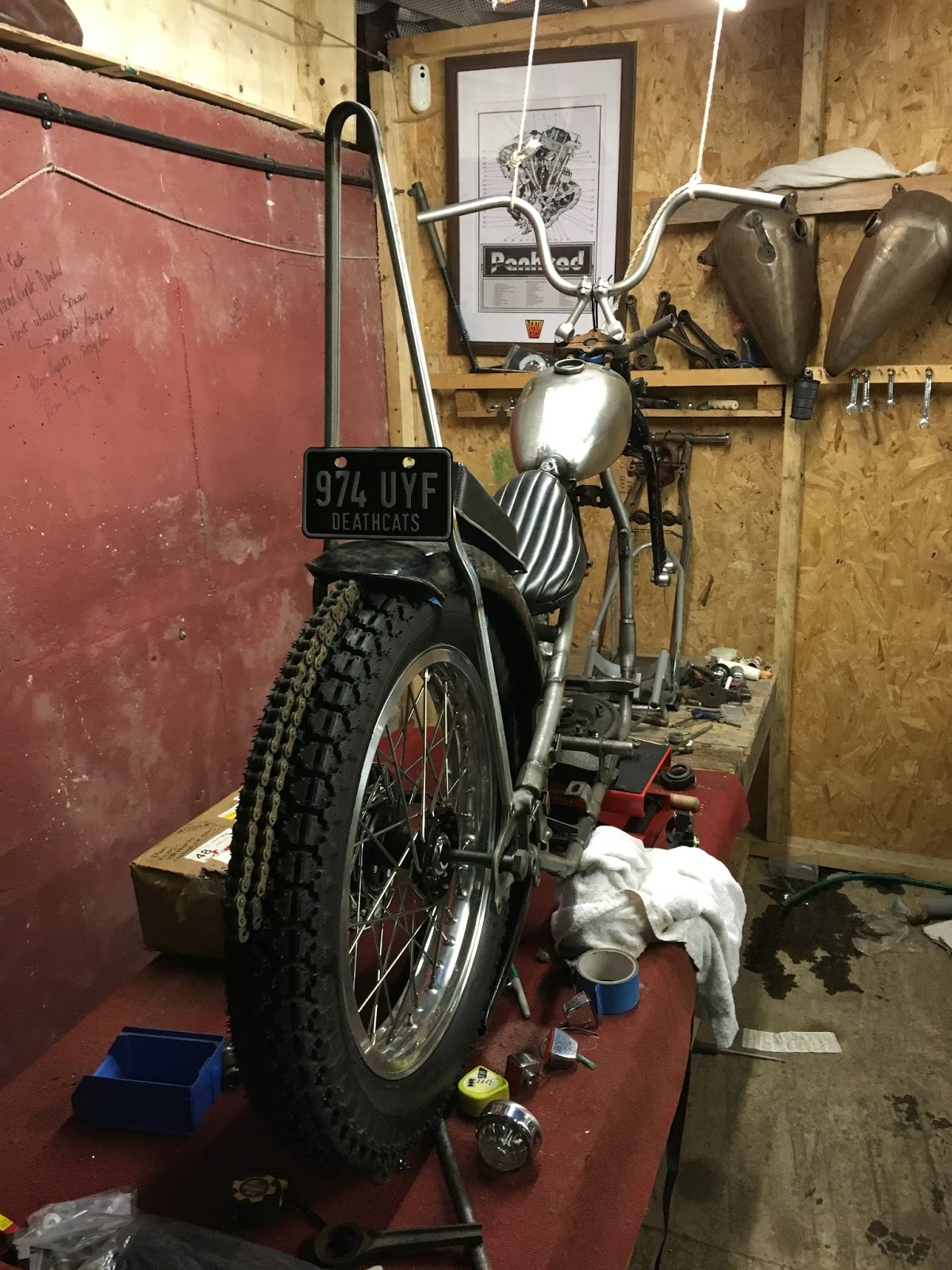 Deathcat Parts Co Knuckle Sissy bar