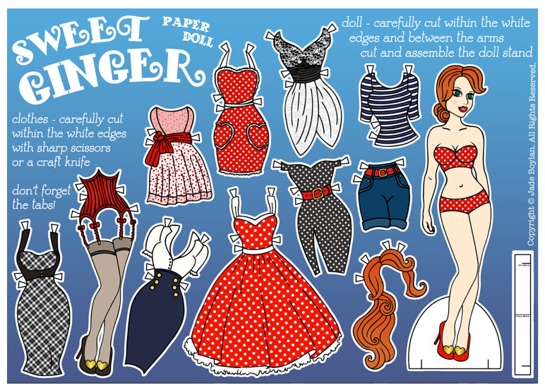 Jade Boylan Paper Dolls and Pinup fashion