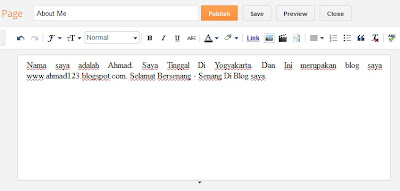 Membuat halaman statis pada Blog Membuat halaman statis pada Blog