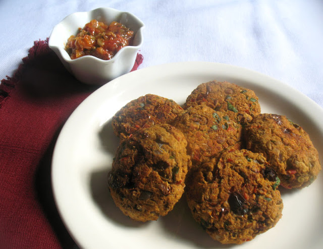 Spicy Lentil Patties with Sun-Dried Tomatoes