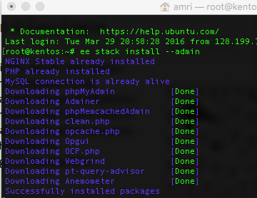 Cara Install Admin tools / PhpMyAdmin di Easy Engine
