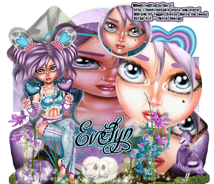 Dreaming with Bella Caribeña Bunny Love from ©Derzi of Beehive Studio Store, and Bunny Love Kit