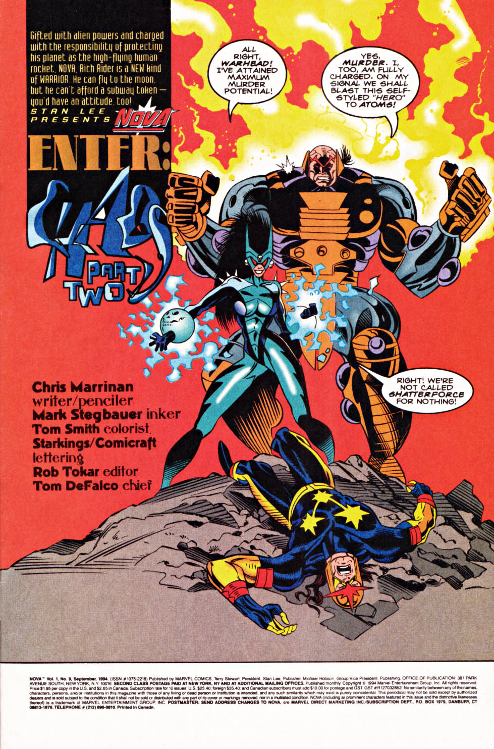 Read online Nova (1994) comic -  Issue #9 - 2