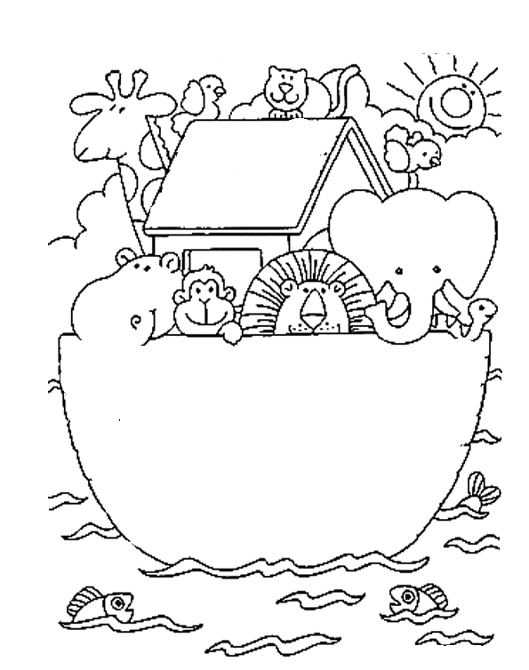 El Arca De Noe Para Colorear Dibujos Cristianos Para Colorear ...