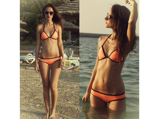 orange bikini set