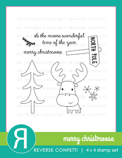 merry christmoose stamp set