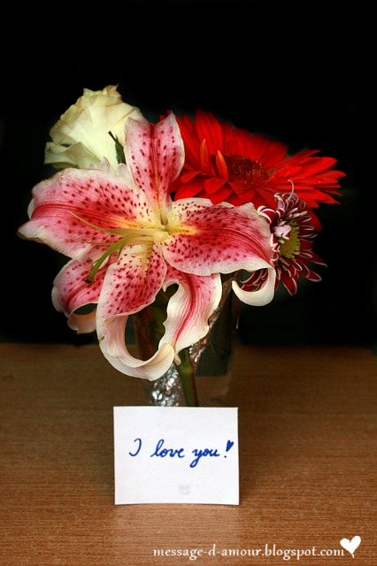 Message d'amour pour carte de fleurs - Message d'amour