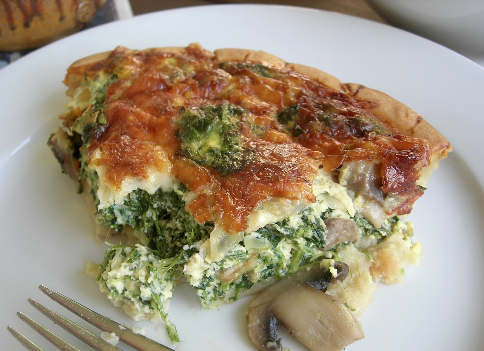 My Little Bungalow Spinachmushroom Quiche