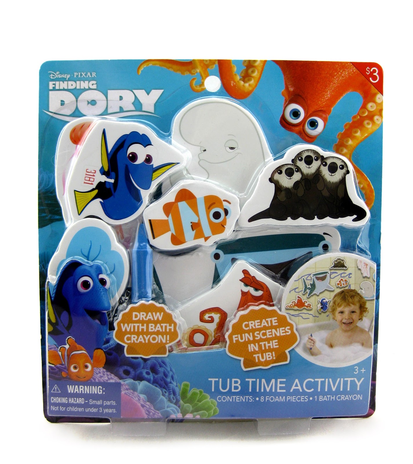 Dan the Pixar Fan Finding Dory Tub Time Activity Set