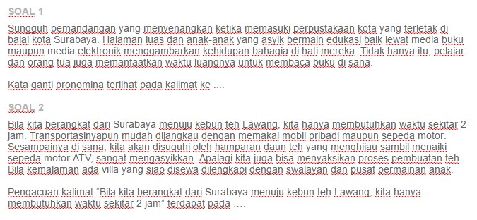 Contoh Soal Ciri Bahasa Teks Cerita Ulang