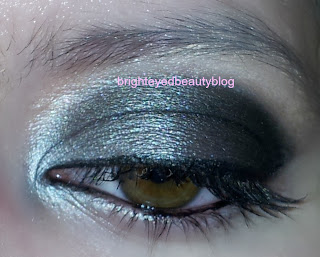 Black and silver eye look