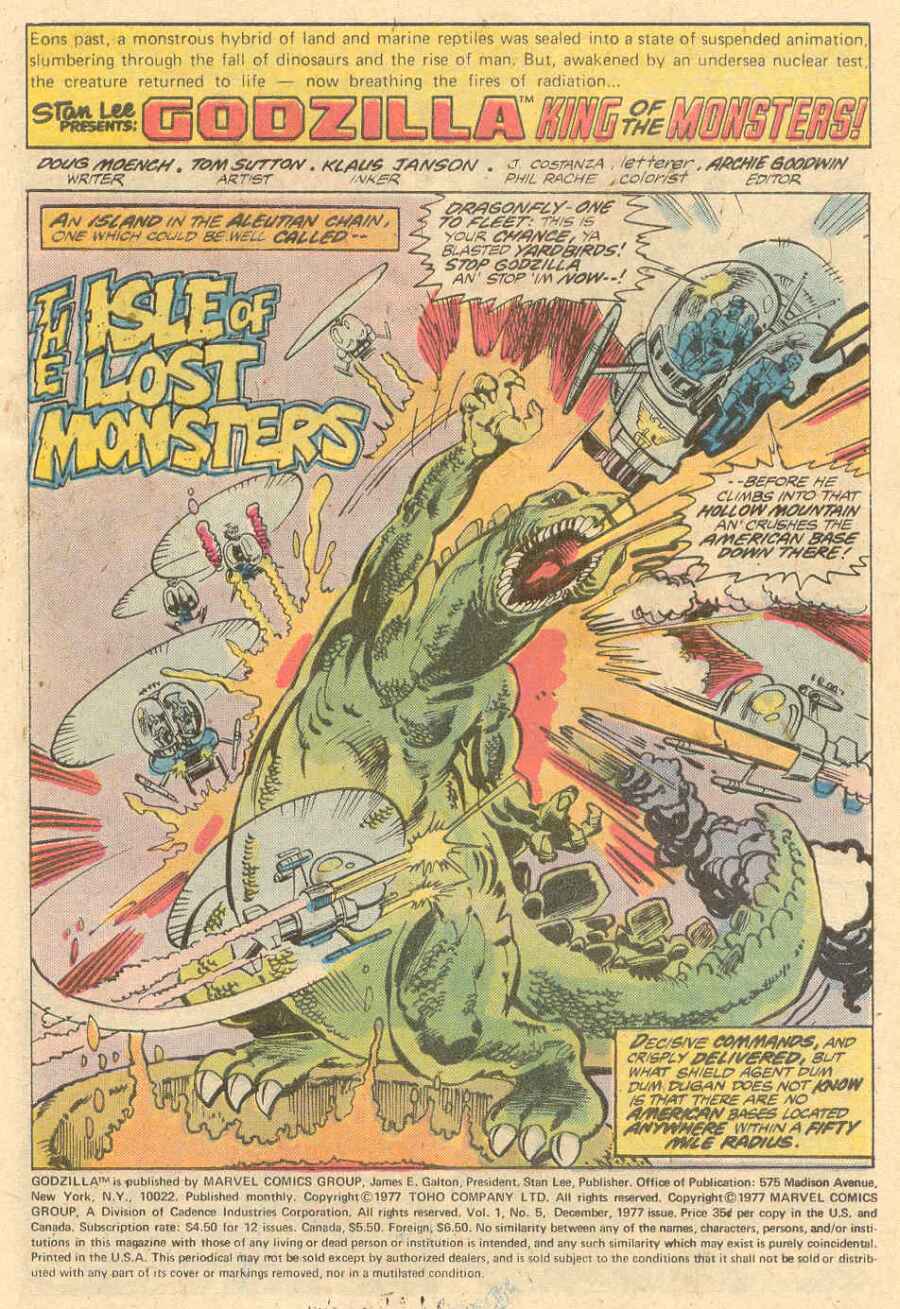 Read online Godzilla (1977) comic -  Issue #5 - 2