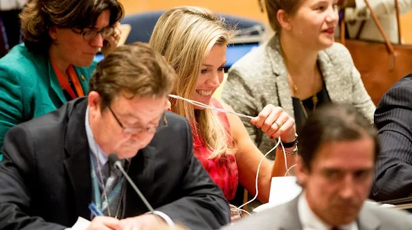Queen Maxima of the Netherlands attended the UN conference on tackling climate change at the United Nation in New York City