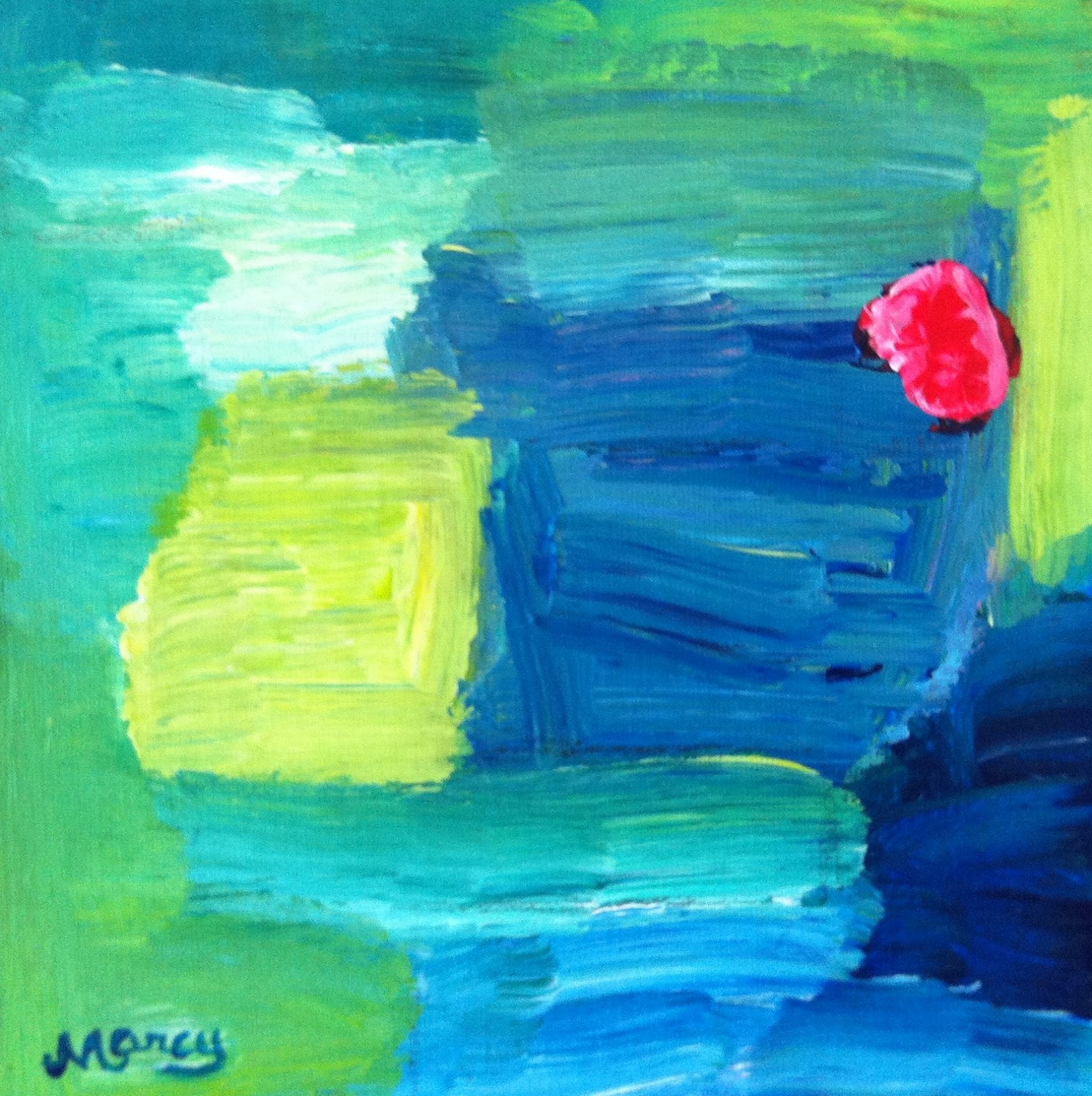 Marcy Brennan Art Abstract Painting Heart Beat 3 by Marcy Brennan