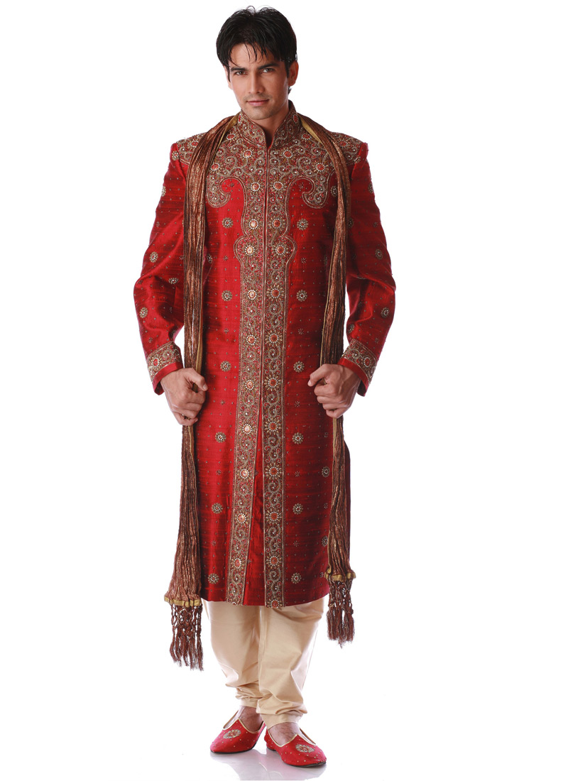 Maroon kurta for groom Clearance