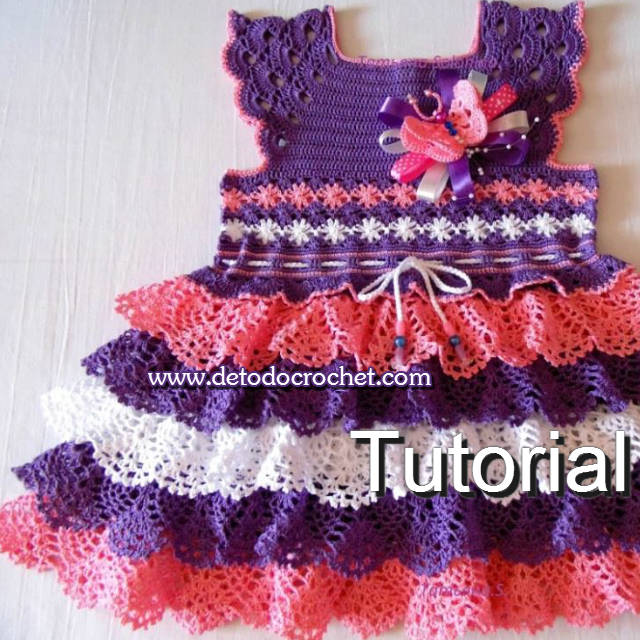 Vestido Crochet Para Niña de 7 - años / Tutorial