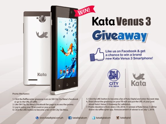 Kata Venus 3 Facebook Giveaway