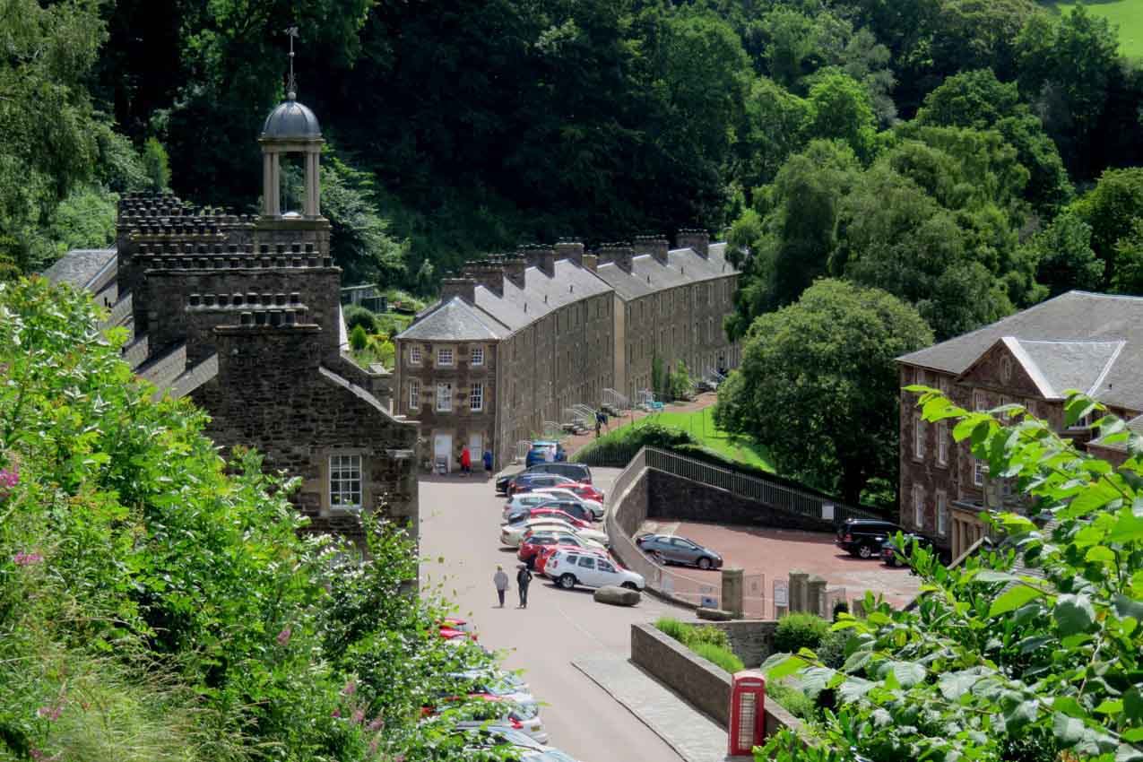 Alex and Bob`s Blue Sky Scotland New Lanark. Falls of Clyde. Corra