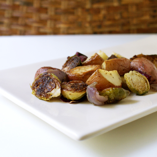 Roasted Brussels Sprouts & Red Potatoes The Two Bite Club