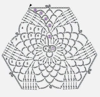 Patterns and motifs: Crocheted motif no. 1249