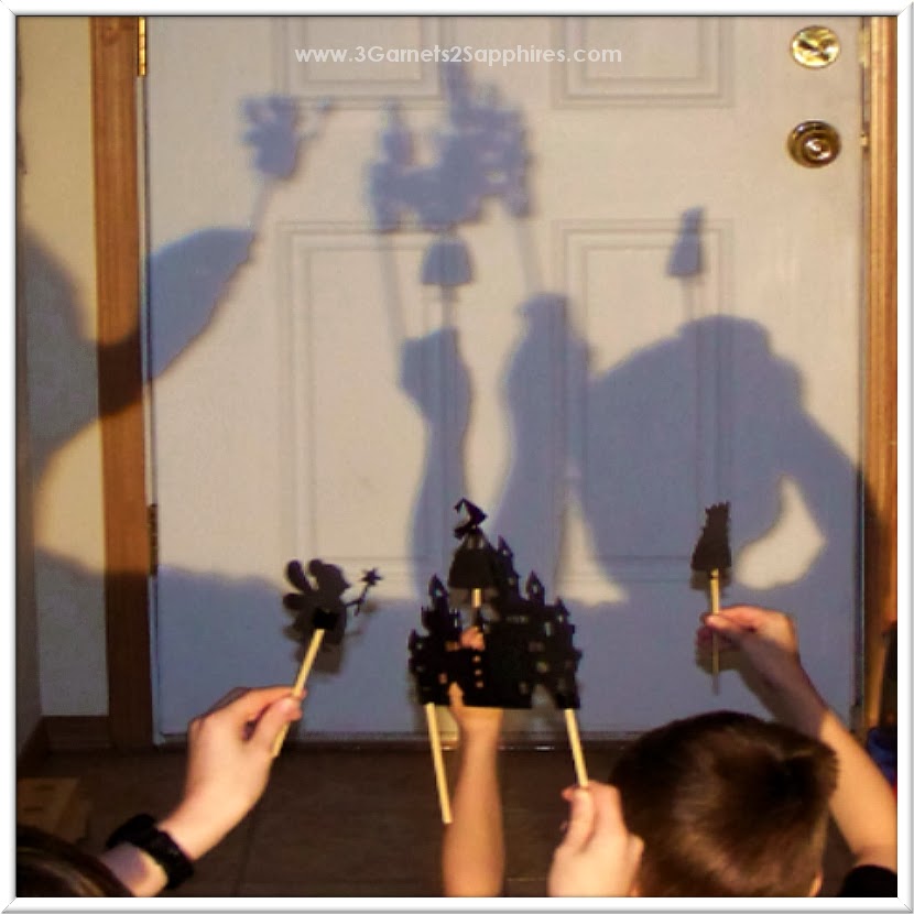 Dramatic play with shadow puppets