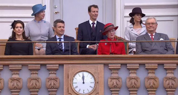 Crown Prince Frederik and Crown Princess Mary, Prince Joachim and Princess Marie and Princess Benedikte