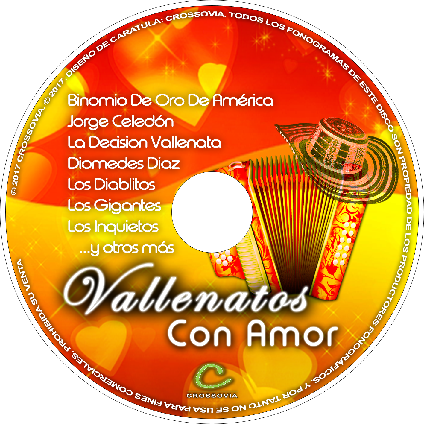 VALLENATOS CON AMOR (2017) (320 KBPS FULL) Crossovia