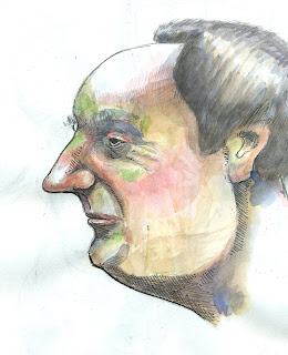 profile head drawing
