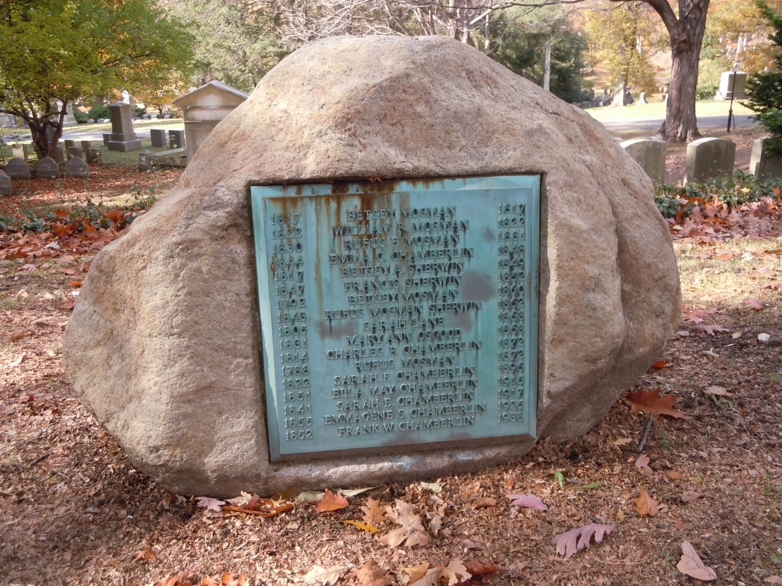 Life From The Roots Tombstone Tuesday Names on a Rock at Mount