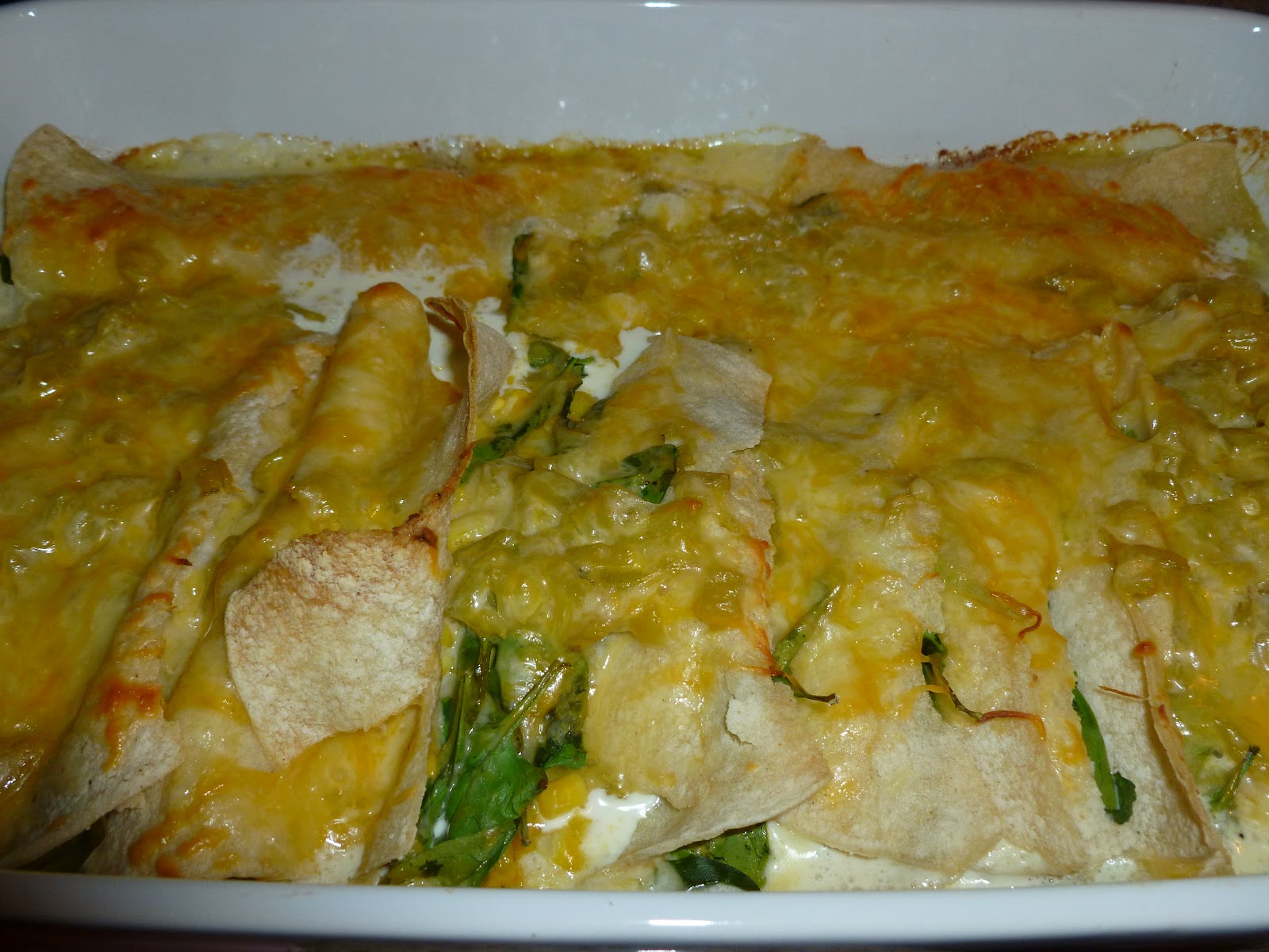 April's Appetite Creamy Spinach Enchiladas
