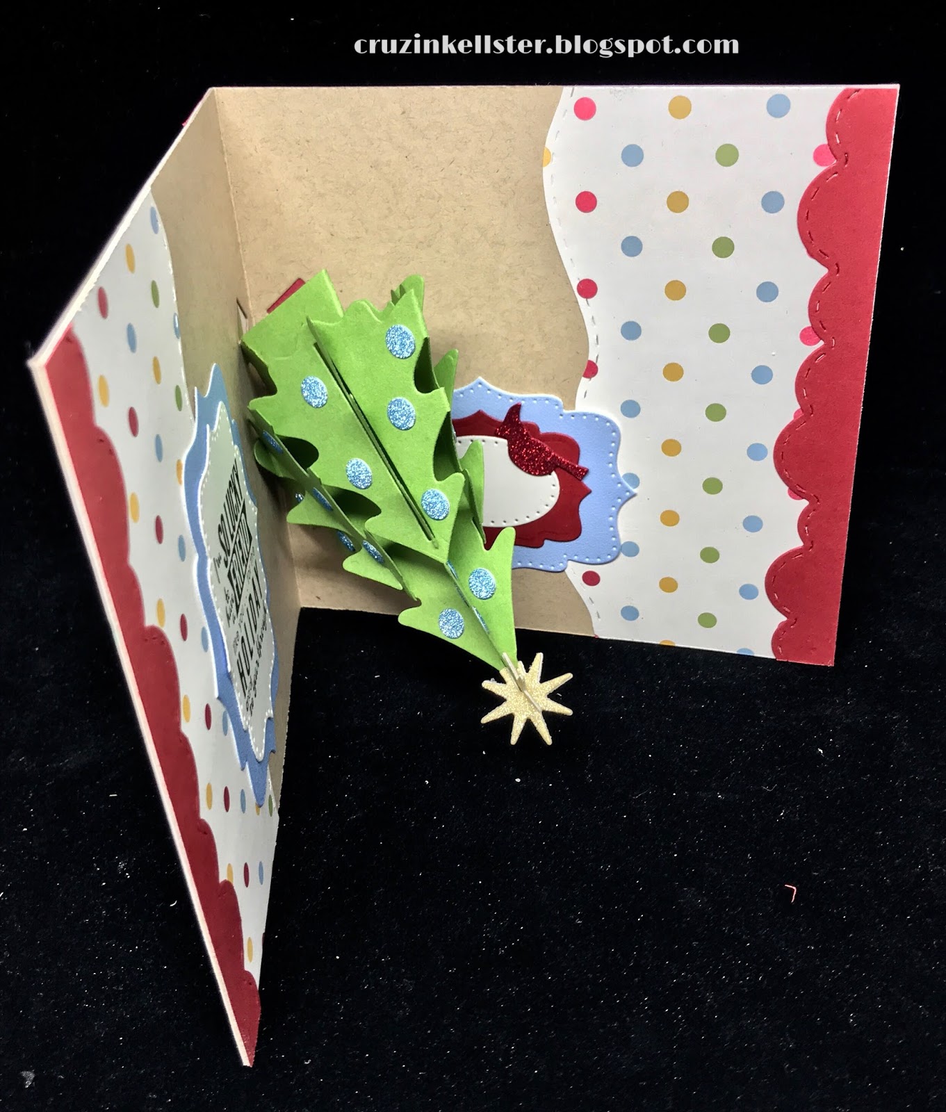 Lovin The Life I Color A Christmas Tree Pop Up using dies by Karen