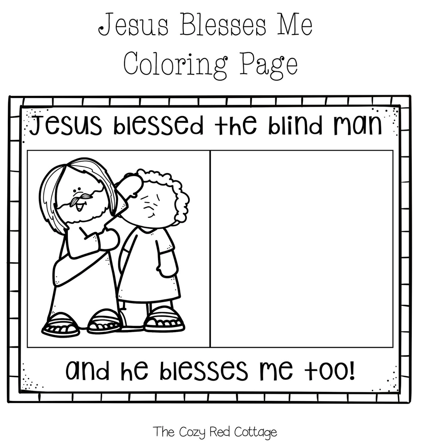 jesus heals the blind man coloring page