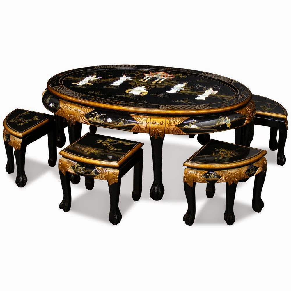 The Best Coffee Table With Stools Oriental Coffee Table With Stools