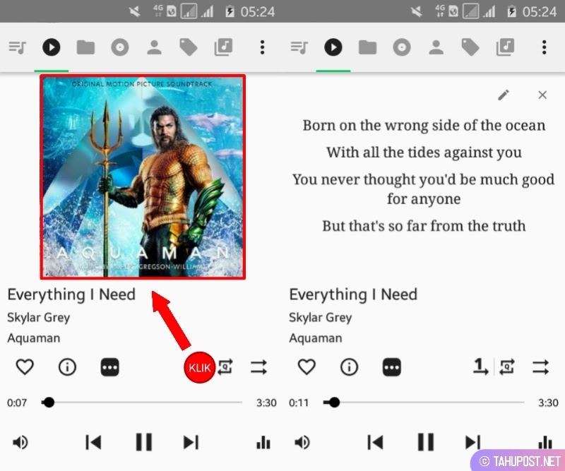 Tampilkan Lirik Lagu - Cara Membuat Lirik Lagu di Pemutar Musik Android
