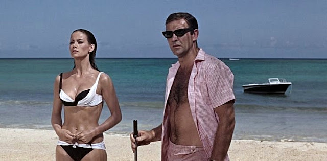 Vintage Bond Girls in Swimsuits Domino Derval